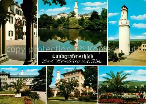 AK / Ansichtskarte Bad Homburg Landgrafenschloss Turm Park Wasserspiegelung Kat. Bad Homburg v.d. Hoehe