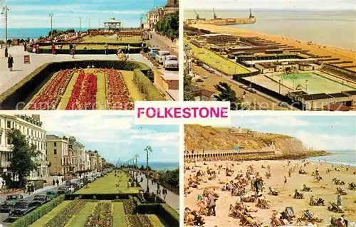 AK / Ansichtskarte Folkestone Leas Bandstand Beach  Kat. Shepway