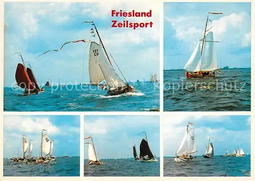 AK / Ansichtskarte Segelboote Friesland Zeilsport  Kat. Schiffe