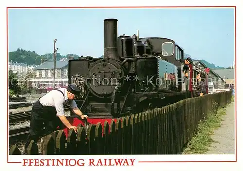 AK / Ansichtskarte Lokomotive Ffestiniog Railway Porthmadog Gwynedd  Kat. Eisenbahn
