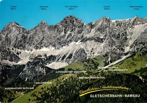 AK / Ansichtskarte Seilbahn Dachstein Suedwandbahn Dachsteinstrasse  Kat. Bahnen