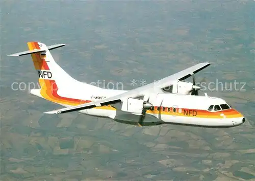 AK / Ansichtskarte Flugzeuge Zivil ATR 42 NFD  Kat. Airplanes Avions