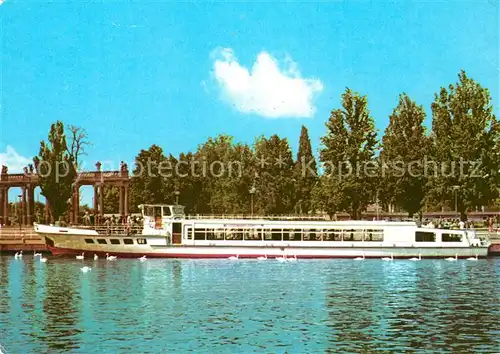 AK / Ansichtskarte Motorschiffe MS Strandbad Ferch Weisse Flotte  Kat. Schiffe