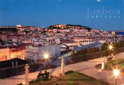 AK / Ansichtskarte Lisboa Abendstimmung Park  Kat. Portugal