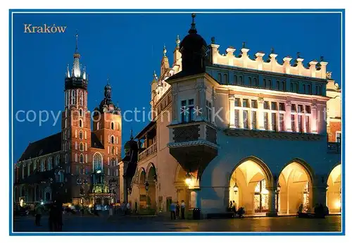 AK / Ansichtskarte Krakow Krakau Marienkirche Slowacki Theater