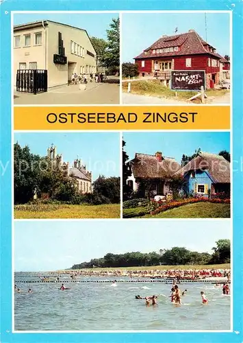 AK / Ansichtskarte Zingst Ostseebad FDGB Urlauberrestaurant Nordlicht Kurhaus Peter Paul Kirche Strand Kat. Zingst Darss