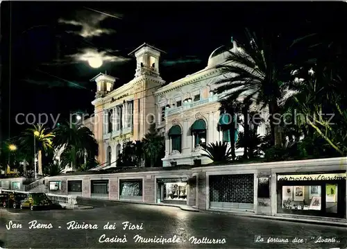AK / Ansichtskarte San Remo Casino Municipale Nachtaufnahme Kat. San Remo