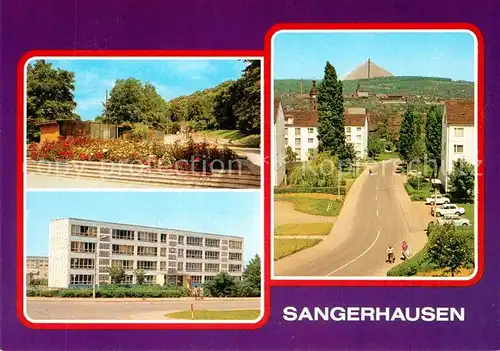 AK / Ansichtskarte Sangerhausen Suedharz Walkmuehle Polytechnische Oberschule Juri Gagarin Leninstrasse Kat. Sangerhausen