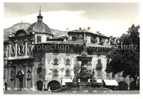 AK / Ansichtskarte Trento Chiesa dell Annuniala Casa Rella Fontana del Nettuno Kat. Trento