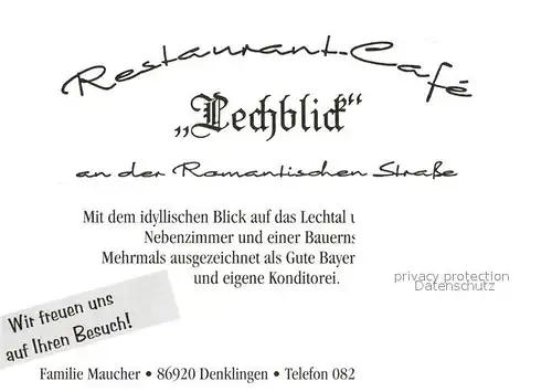 AK / Ansichtskarte Denklingen Oberbayern Restaurant Lechblick Kat. Denklingen