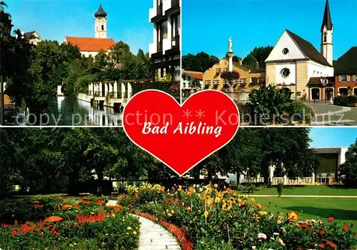 AK / Ansichtskarte Bad Aibling Kirche Parkanlagen Ortsansicht Kat. Bad Aibling