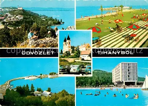 AK / Ansichtskarte Tihany Strandbad Schwimmbad Fliegeraufnahme  Kat. Ungarn