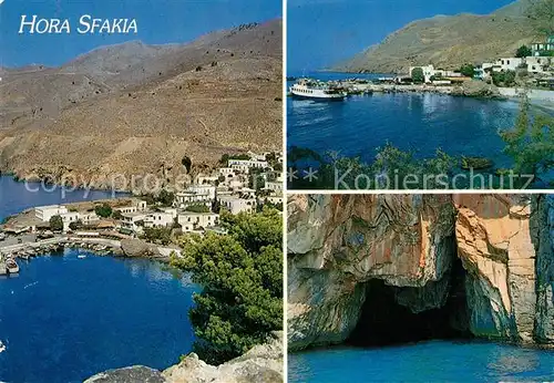 AK / Ansichtskarte Hora Sfakion Fliegeraufnahme Hafen Panorama Kat. Insel Kreta