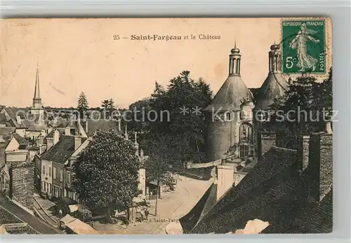 AK / Ansichtskarte Saint Fargeau Yonne et le Chateau Kat. Saint Fargeau