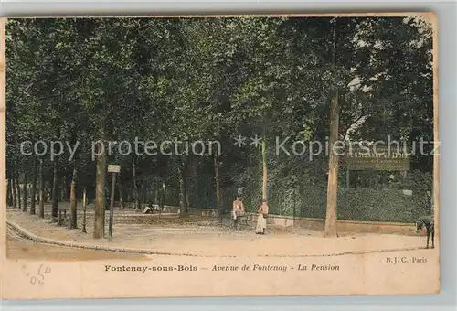 AK / Ansichtskarte Fontenay sous Bois Avenue de Fontenay La Pension Kat. Fontenay sous Bois