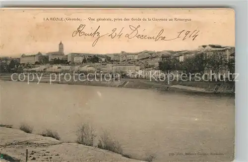 AK / Ansichtskarte La Reole Vue generale prise des Bords de la Garonne au Rouergue Kat. La Reole