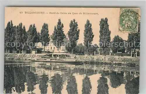 AK / Ansichtskarte Billancourt Somme Bord de Seine au Quai  Kat. Billancourt