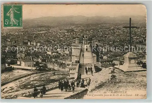 AK / Ansichtskarte Marseille Bouches du Rhone Vue densemble prise de Notre Dame de la Garde