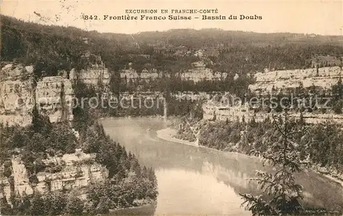 AK / Ansichtskarte Franche Comte Frontiere Franco Suisse Bassin du Doubs