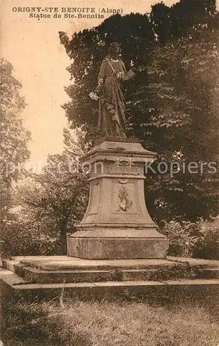 AK / Ansichtskarte Origny Sainte Benoite Statue de Sainte Benoite Kat. Origny Sainte Benoite