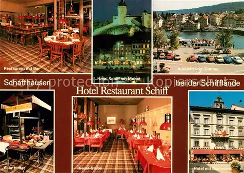 AK / Ansichtskarte Schaffhausen SH Hotel Restaurant Schiff Munot Riegelstube  Kat. Schaffhausen