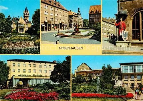 AK / Ansichtskarte Nordhausen Thueringen Meyenburgmuseum Lutherplatz Roland HO Hotel HOG Stadtterrasse Kat. Nordhausen Harz