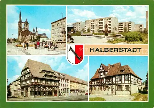 AK / Ansichtskarte Halberstadt Fischmarkt Hermann Matern Ring Hotel St Florian Gleimhaus Kat. Halberstadt