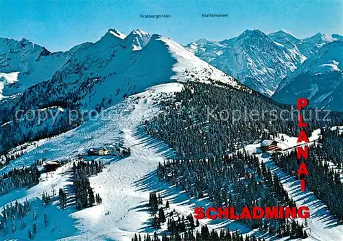 AK / Ansichtskarte Schladming Obersteiermark Schladminger Planai Skigebiet Alpenpanorama Fliegeraufnahme Kat. Schladming