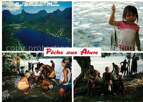 AK / Ansichtskarte Moorea Polynesien Baie de Opunohu Peche aux Ature Kat. Ozeanien