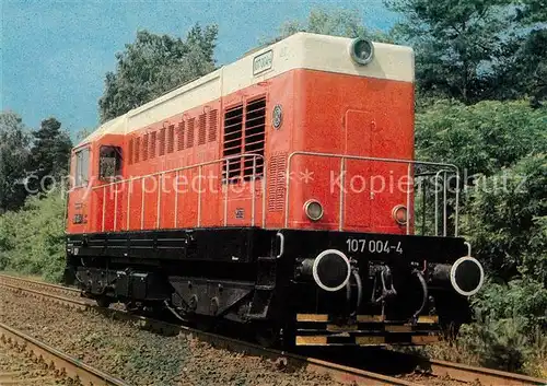 AK / Ansichtskarte Lokomotive BoBo Diesellokomotive 107 004 4  Kat. Eisenbahn