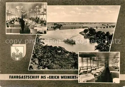 Magdeburg Weisse Flotte Fahrgastschiff MS Erich Weinert Kat. Magdeburg