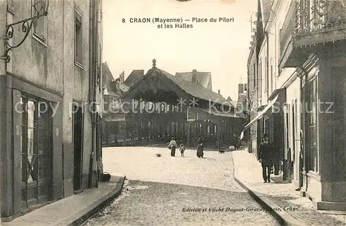 Craon Mayenne Place du Pilori et les Halles Kat. Craon