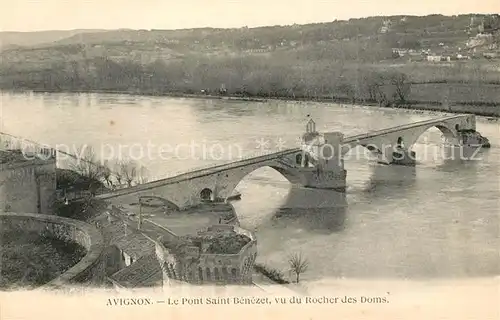 AK / Ansichtskarte Avignon Vaucluse Le Pont Saint Benezet vu du Rocher des Doms Kat. Avignon