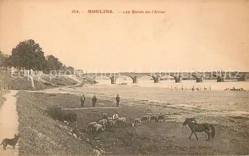 AK / Ansichtskarte Moulins Allier Les Bords de l Allier Kat. Moulins