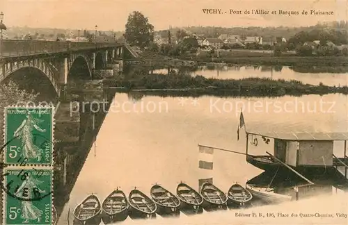 AK / Ansichtskarte Vichy Allier Pont de lAllier et Barques de Plaisance Kat. Vichy