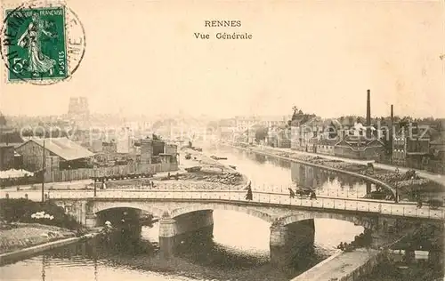 AK / Ansichtskarte Rennes Vue generale Kat. Rennes