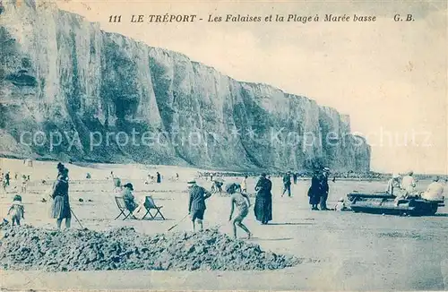 AK / Ansichtskarte Le Treport Les Falaises et la Plage a Maree basse Kat. Le Treport