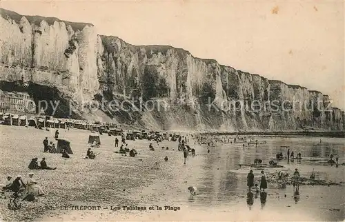 AK / Ansichtskarte Le Treport Les Falaises et la Plage Kat. Le Treport