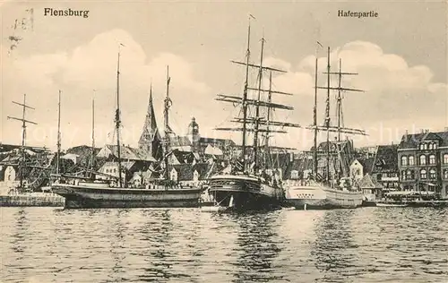 AK / Ansichtskarte Flensburg Hafenpartie Kat. Flensburg