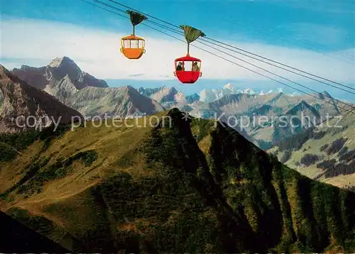 AK / Ansichtskarte Seilbahn Kanzelwand Klein Walsertal Widderstein Kuenzelspitze Kat. Bahnen