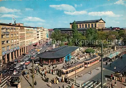 AK / Ansichtskarte Strassenbahn Hannover Cafe am Kroepcke Opernhaus Kat. Strassenbahn