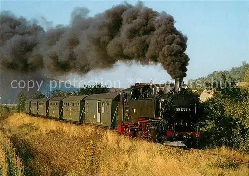 AK / Ansichtskarte Lokomotive Dampf Schmalspurlokomotive 991777 4 Obercarsdorf  Kat. Eisenbahn