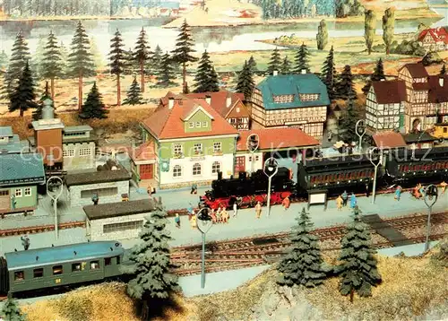 AK / Ansichtskarte Modellbau Eisenbahn Neuenburg Kat. Spielzeug