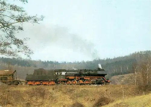 AK / Ansichtskarte Lokomotive Lok 50 3519 Nahgueterzug Lichtenstein Sachsen Kat. Eisenbahn