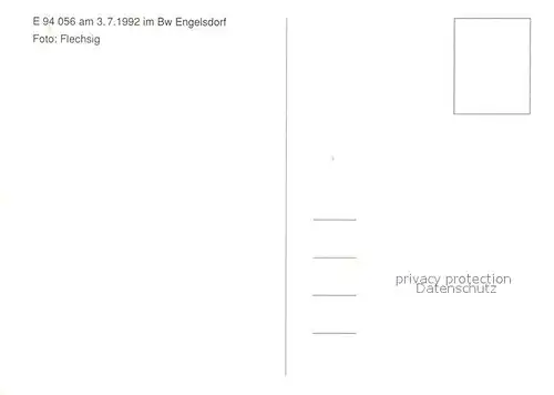 AK / Ansichtskarte Lokomotive E 94 056 Bw Engelsdorf  Kat. Eisenbahn