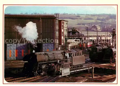 AK / Ansichtskarte Lokomotive Bahnhofbetriebswerk Saalfeld Saale Kat. Eisenbahn