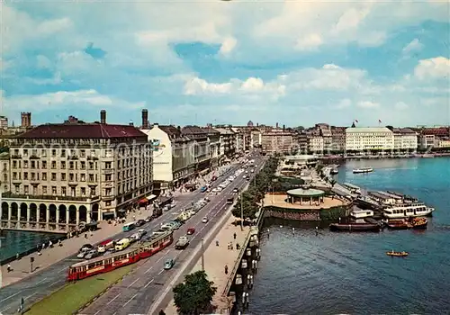 AK / Ansichtskarte Strassenbahn Hamburg Jungfernstieg  Kat. Strassenbahn