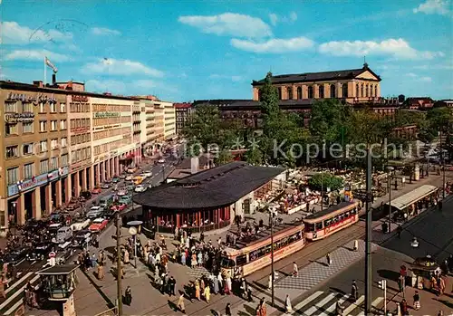 AK / Ansichtskarte Strassenbahn Hannover Cafe am Kroepcke Opernhaus  Kat. Strassenbahn