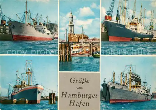 AK / Ansichtskarte Schiffe Ships Navires Hamburg Hafen 