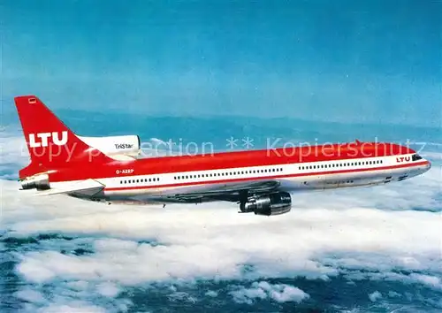 AK / Ansichtskarte Flugzeuge Zivil LTU TriStar L 1011 1 Kat. Airplanes Avions